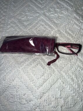 +3.50 Mangano New Reader Eyeglasses with Soft Burgundy Case